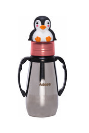 Adore Neomaxx! 2 in 1 Characterhood Stainless Steel Feeding Bottle 300ml - Penguin