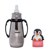 Adore Neomaxx! 2 in 1 Characterhood Stainless Steel Feeding Bottle 300ml - Penguin