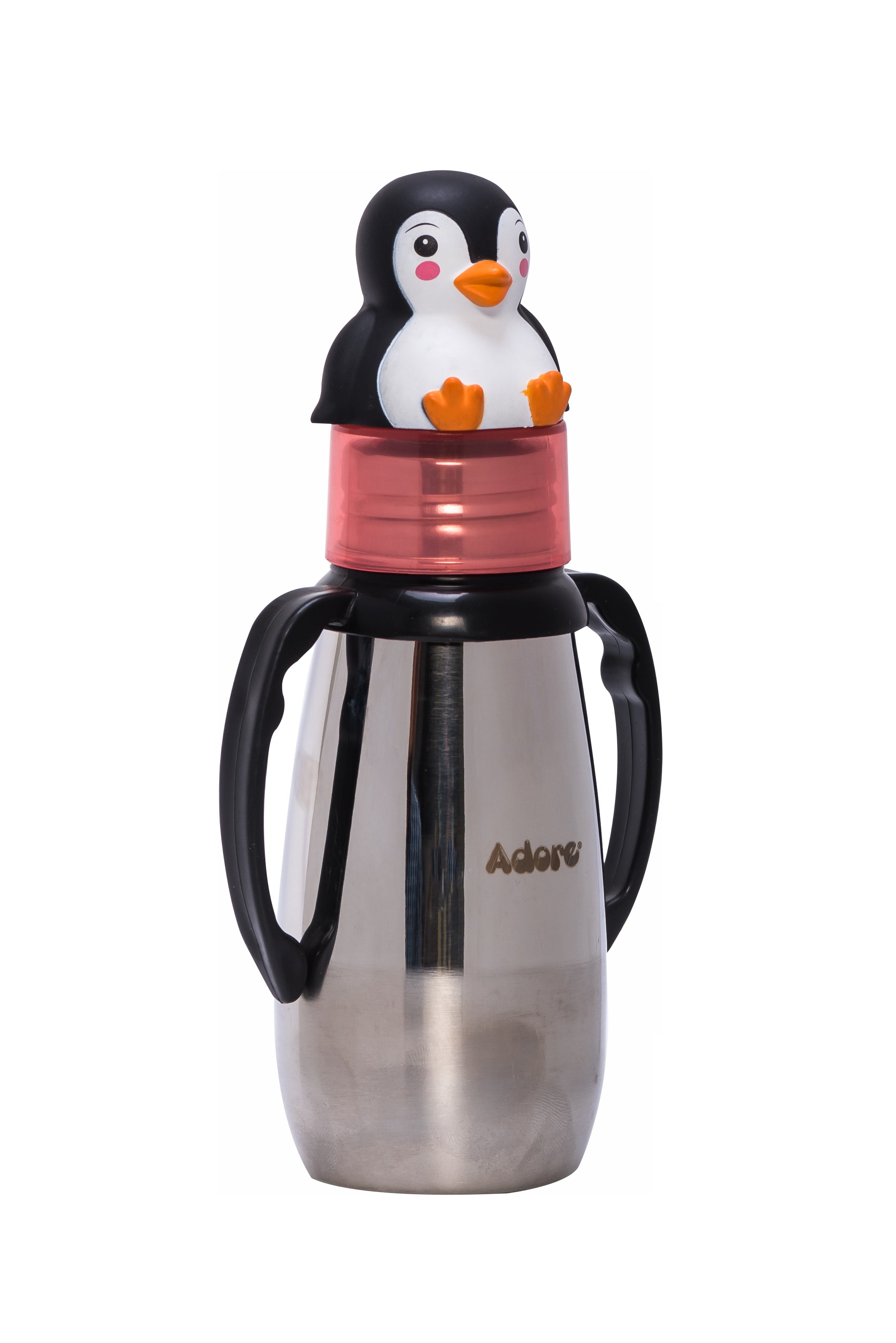 Adore Neomaxx! 2 in 1 Characterhood Stainless Steel Feeding Bottle 300ml - Penguin
