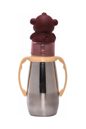 Adore Neomaxx! 2 in 1 Characterhood Stainless Steel Feeding Bottle 300ml - Monkey