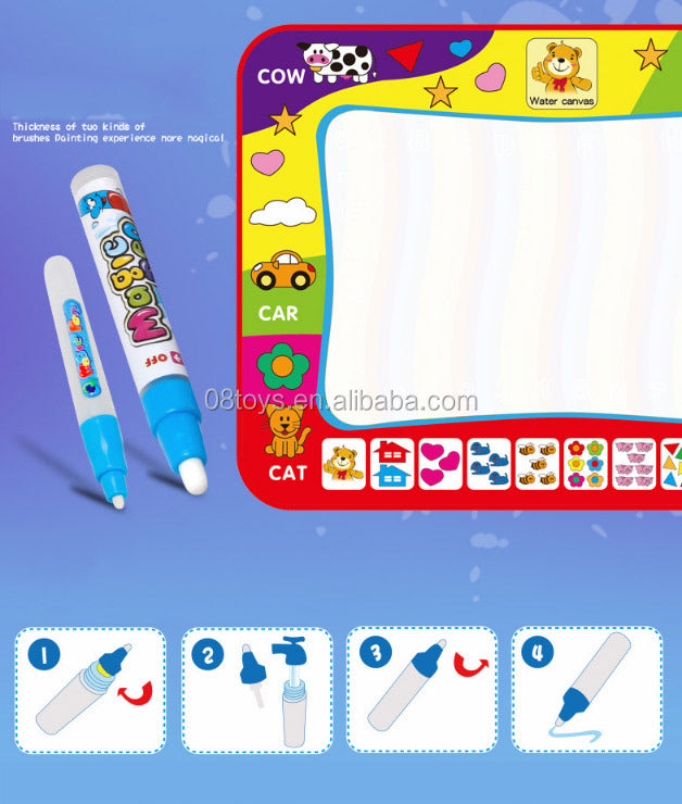 Adore Magic Water Drawing Mat with Rainbow Color Sketches