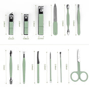 Adore KAMIKAZE! 12 pc Pedicure ,Manicure & Ear Cleaning set with case - Green