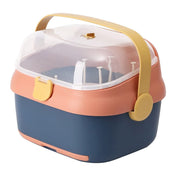 Adore Tornado 2 in 1 Baby Bottle Drying Rack & Storage Box with Lid & Handle - Pink