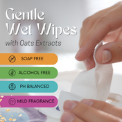 Adore Basics India's First Ever Baby Wet wipes with Oat Extracts- 98% Water-Goodness of Aloe vera & Vitamin with lid- Pack of 80pc*5 Packs