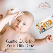 Adore Basics India's First Ever Baby Wet wipes with Oat Extracts- 98% Water-Goodness of Aloe vera & Vitamin with lid- Pack of 80pc*5 Packs