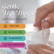 Adore Basics India's First Ever Baby Wet wipes with Oat Extracts- 98% Water-Goodness of Aloe vera & Vitamin- Pack of 80pc*1 Packs