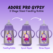Adore Gypsy! 3Stage Stainless Steel Feeding Bottle With Gravity Ball - Purple