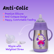 Adore Gypsy! 3Stage Stainless Steel Feeding Bottle With Gravity Ball - Purple