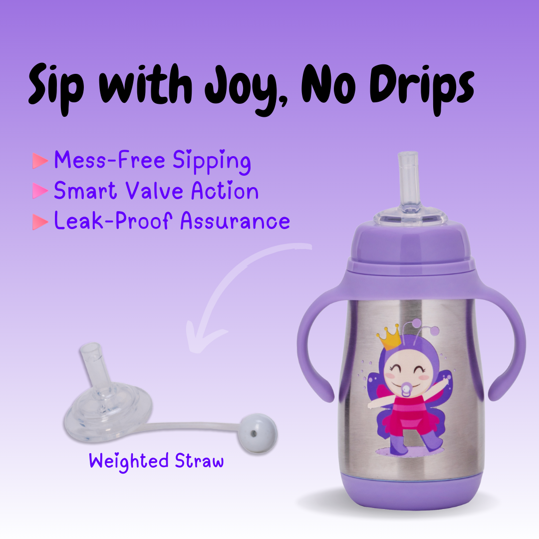 Adore Gypsy! 3Stage Stainless Steel Feeding Bottle With Gravity Ball - Purple