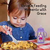 Adore Gypsy! 3Stage Stainless Steel Feeding Bottle With Gravity Ball - Purple