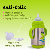 Adore Gypsy! 3Stage Stainless Steel Feeding Bottle With Gravity Ball -Green