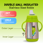 Adore Gypsy! 3Stage Stainless Steel Feeding Bottle With Gravity Ball -Green