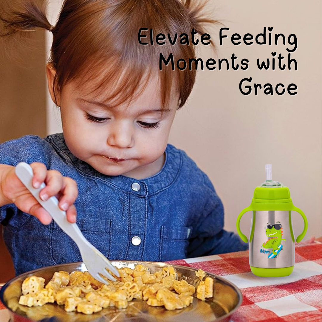 Adore Gypsy! 3Stage Stainless Steel Feeding Bottle With Gravity Ball -Green