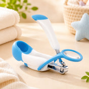 Adore Zoom Nail Clipper With Magnifier Glass-Stainless Steel - Blue