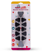 Adore Baby Safety Child Proofing Electrical Socket Cover Set- Pack of 12-Black
