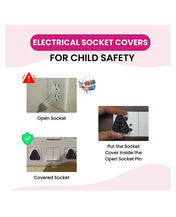 Adore Baby Safety Child Proofing Electrical Socket Cover Set- Pack of 12-Black