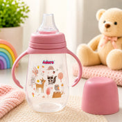 Adore Ireland Wide Neck Soft Spout sipper with Twin Handle-250ml- Pink