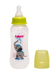 Adore Jungle Bay 2 Stage Narrow Neck Feeding Bottle - 250ml - Green Elephant