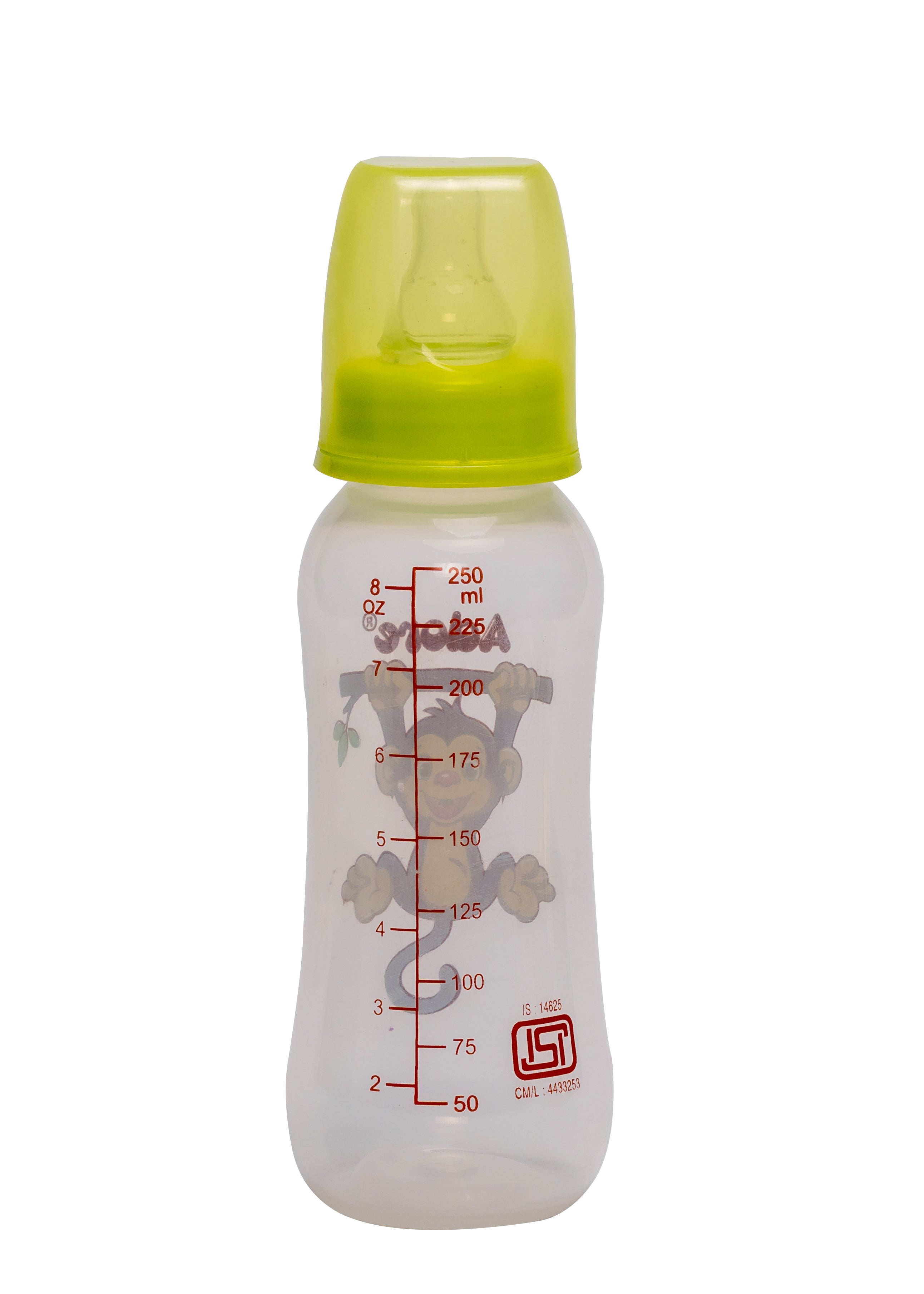 Adore Jungle Bay 2 Stage Narrow Neck Feeding Bottle - 250ml - Green Monkey