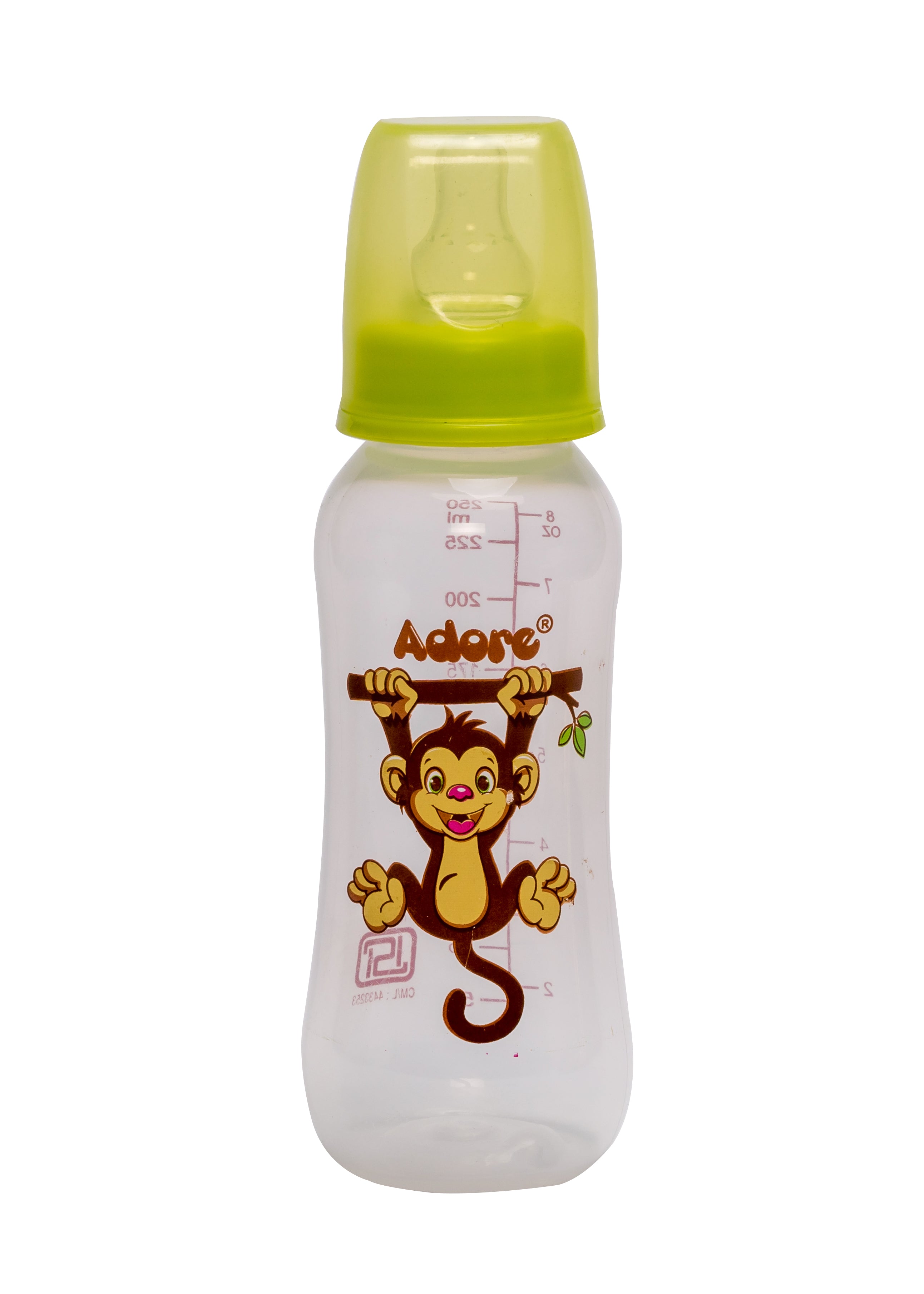 Adore Jungle Bay 2 Stage Narrow Neck Feeding Bottle - 250ml - Green Monkey