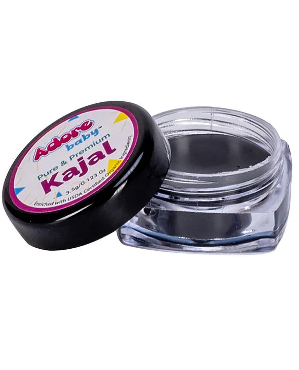 Adore Baby Pure & Premium Kajal 3.5g Each- Pack of 2- With USDA Certified Ingredients