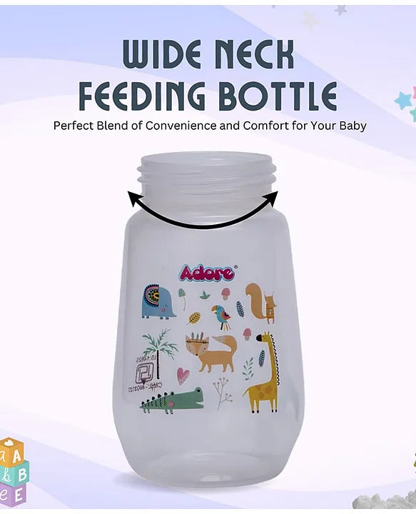Adore Skoot Sr 2 Stage Wideneck Feeding Bottle - 250 ml - Green