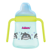 Adore Zippy! The Amazing Soft Silicone Spout Sipper with Twin Handle & Dust Free Hood- 270ml - Blue