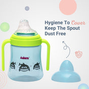 Adore Zippy! The Amazing Soft Silicone Spout Sipper with Twin Handle & Dust Free Hood- 270ml - Blue