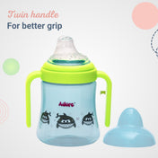 Adore Zippy! The Amazing Soft Silicone Spout Sipper with Twin Handle & Dust Free Hood- 270ml - Blue