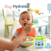 Adore Zippy! The Amazing Soft Silicone Spout Sipper with Twin Handle & Dust Free Hood- 270ml - Blue
