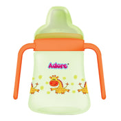 Adore Zippy! The Amazing Soft Silicone Spout Sipper with Twin Handle & Dust Free Hood- 270ml - Green