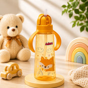 Adore Bling Straw Sipper with Handle & Retractable Head - 270 ml- Yellow