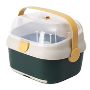 Adore Tornado 2 in 1 Baby Bottle Drying Rack & Storage Box with Lid & Handle - Green