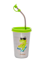 Adore Bliss Printed Stainless Steel Tumbler - 300ml - Green