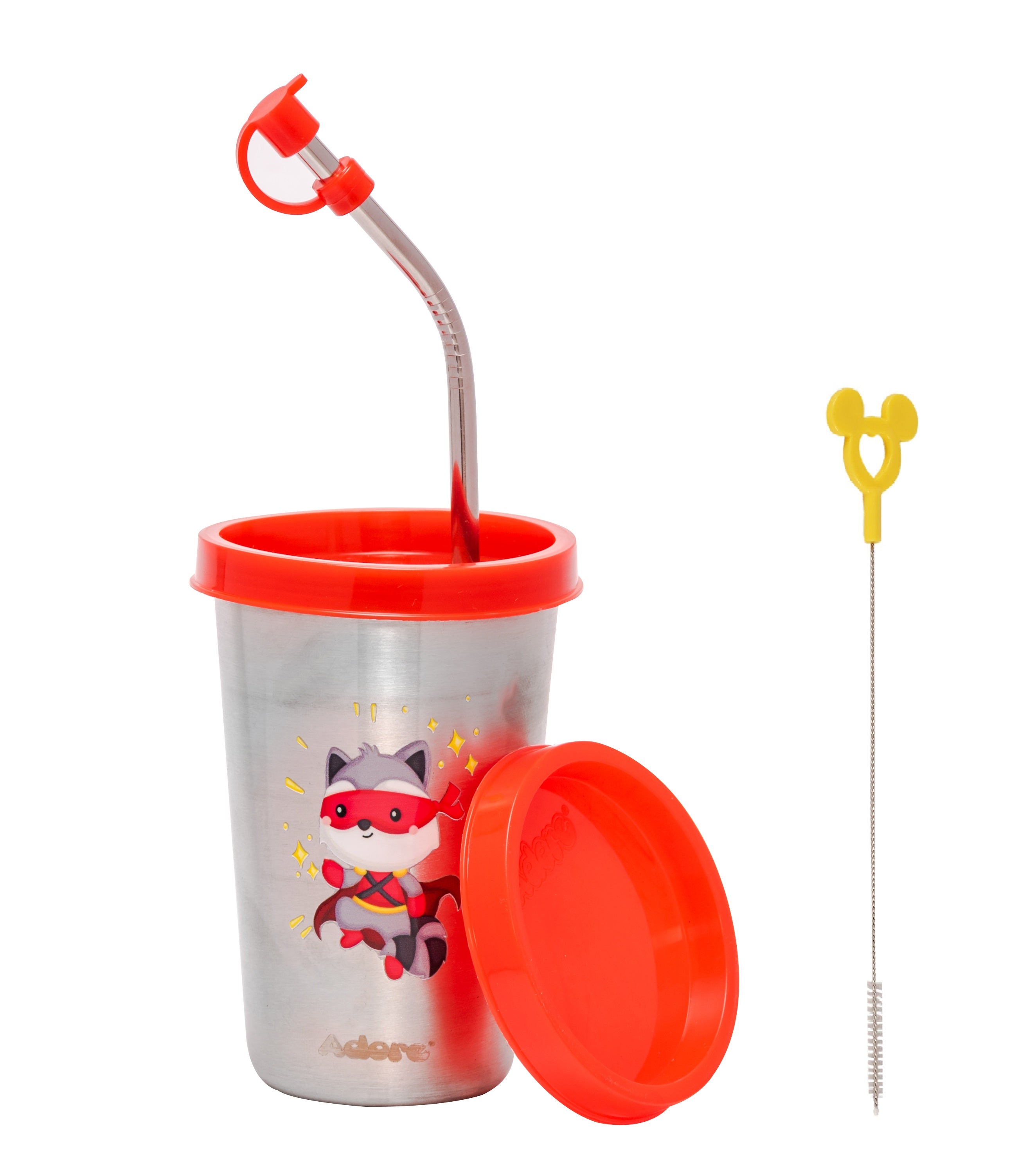 Adore  Bliss Printed Stainless Steel Tumbler - 300ml - Red