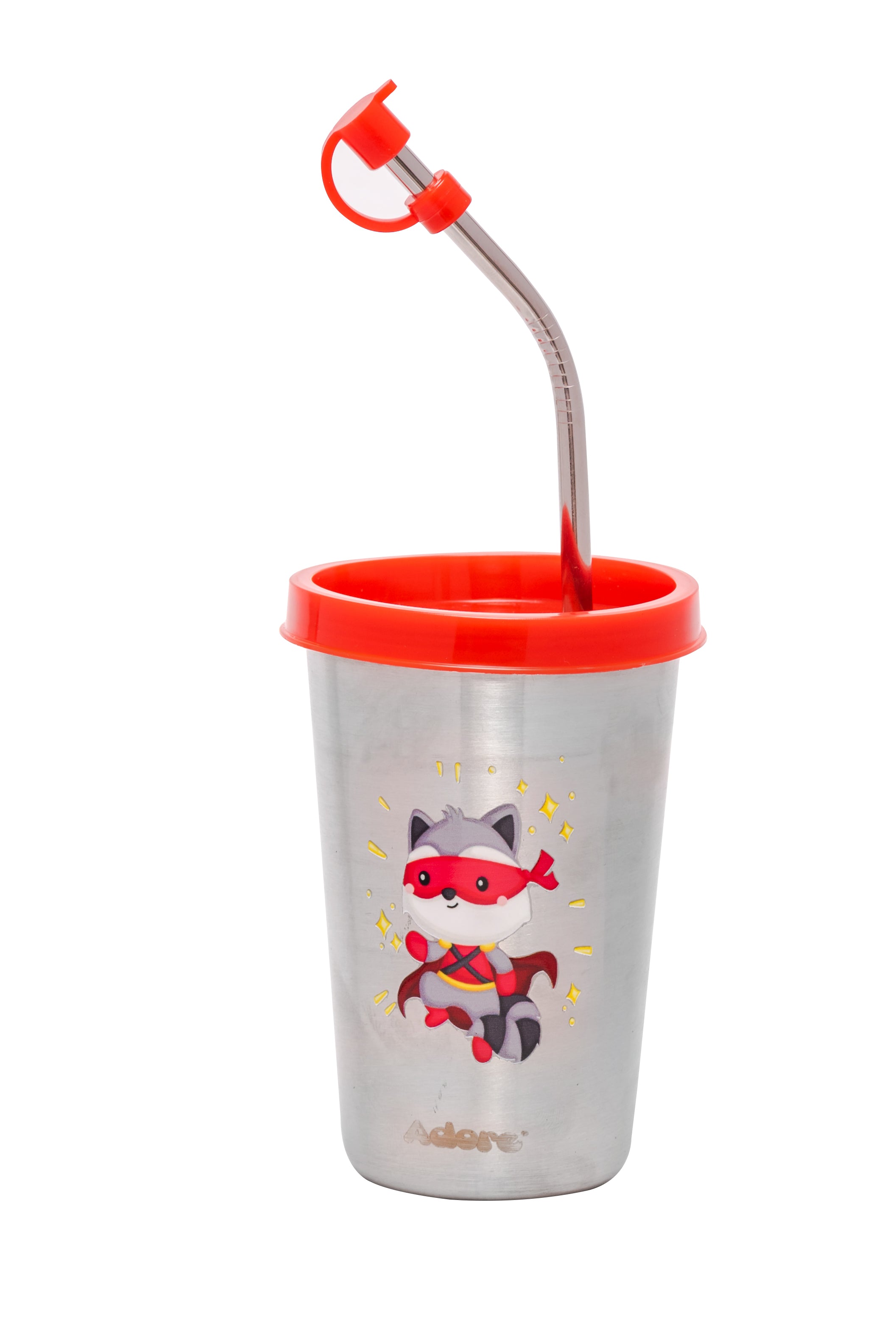 Adore  Bliss Printed Stainless Steel Tumbler - 300ml - Red