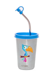 Adore Bliss Printed Stainless Steel Tumbler - 300ml - Blue