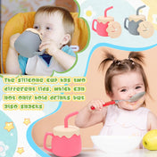 Adore ZEST 2 in 1 Silicone Sip n Snack Sippy Cup with Straw - 180 ml -Bright Pink