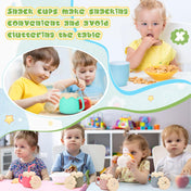 Adore ZEST 2 in 1 Silicone Sip n Snack Sippy Cup with Straw - 180 ml -Dark Green