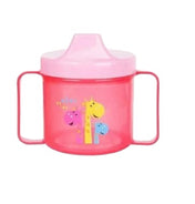 Adore Slurrp Mini Hard Spout Sipper with Twin Handle & Hood- 150ml Pink