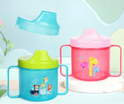 Adore Slurrp Mini Hard Spout Sipper with Twin Handle & Hood- 150ml Pink