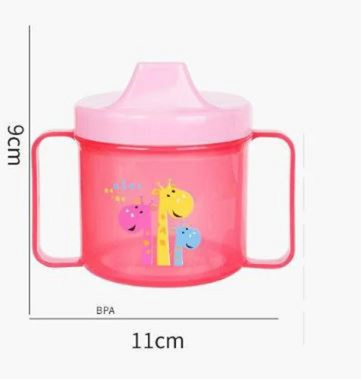 Adore Slurrp Mini Hard Spout Sipper with Twin Handle & Hood- 150ml Pink