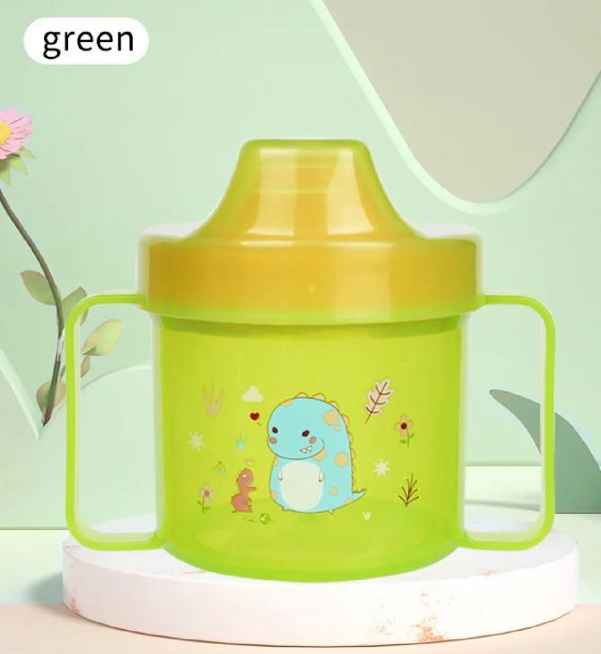 Adore Slurrp Mini Hard Spout Sipper with Twin Handle & Hood- 150ml Green