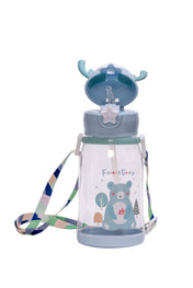 Adore Antillo Pop up Straw Sipper with Adjustable Strap 300ml - Blue