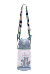 Adore Antillo Pop up Straw Sipper with Adjustable Strap 300ml - Blue