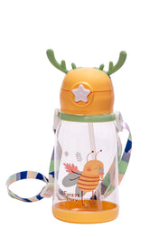 Adore Antillo Pop up Straw Sipper with Adjustable Strap 300ml -Yellow