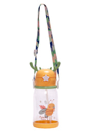 Adore Antillo Pop up Straw Sipper with Adjustable Strap 300ml -Yellow