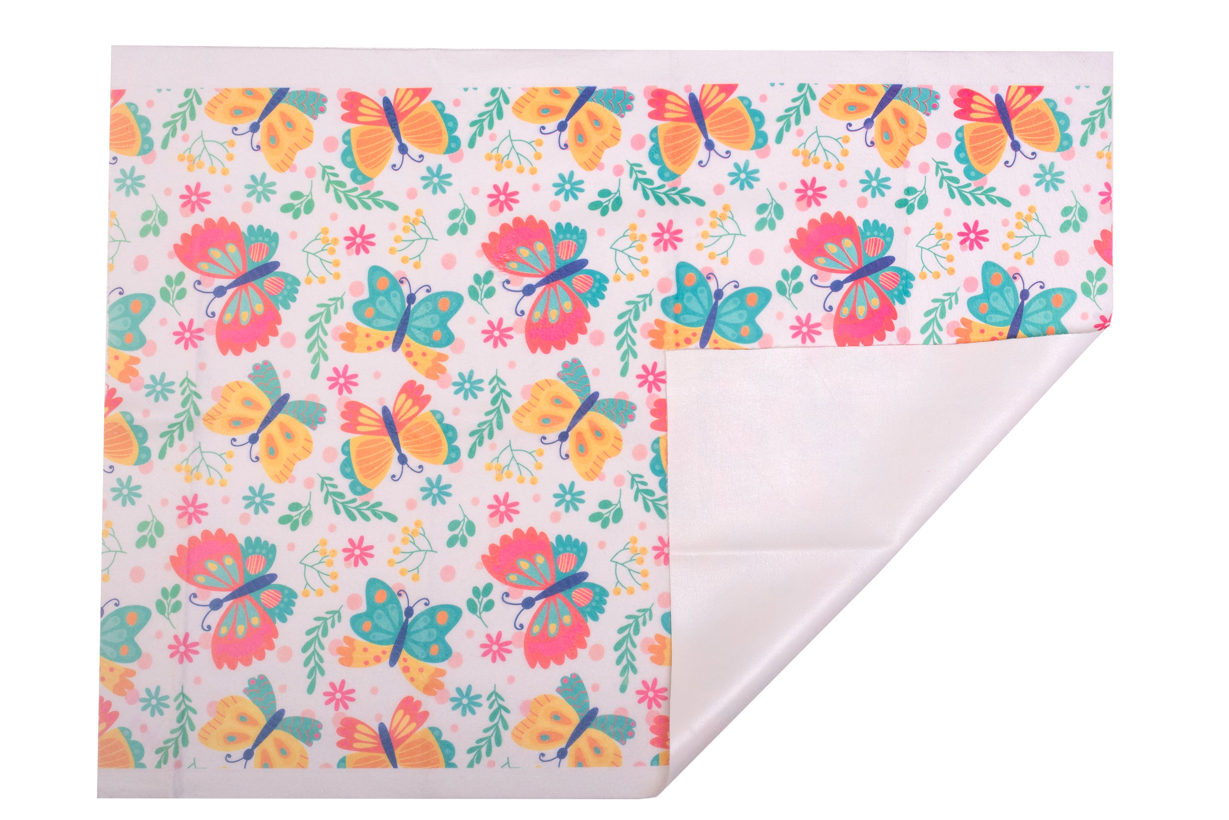 Adore Printed Insta Dry Sheet 50 * 70 cms - InstaDry Water Absorbent Baby Bed Protector Sheet - Butterfly