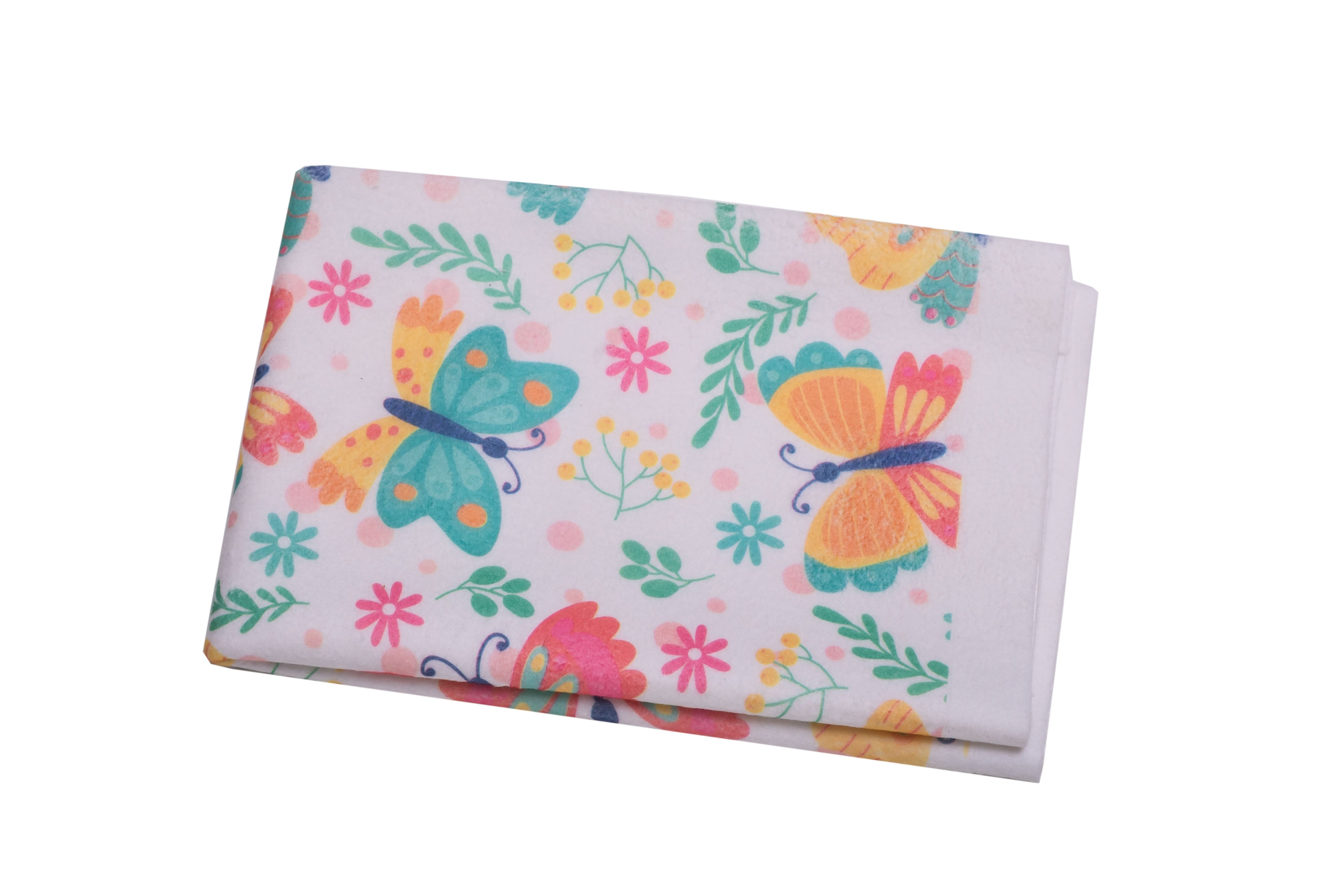 Adore Printed Insta Dry Sheet 50 * 70 cms - InstaDry Water Absorbent Baby Bed Protector Sheet - Butterfly