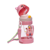 Adore Bear Hug! The U Shaped Twin Handle Straw Sipper with Adjustable Strap - Pink